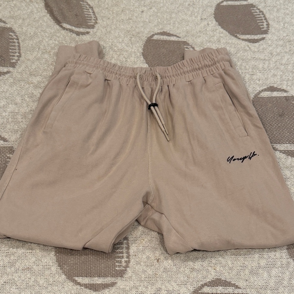 YoungLA Men's Beige jogger sweatpants